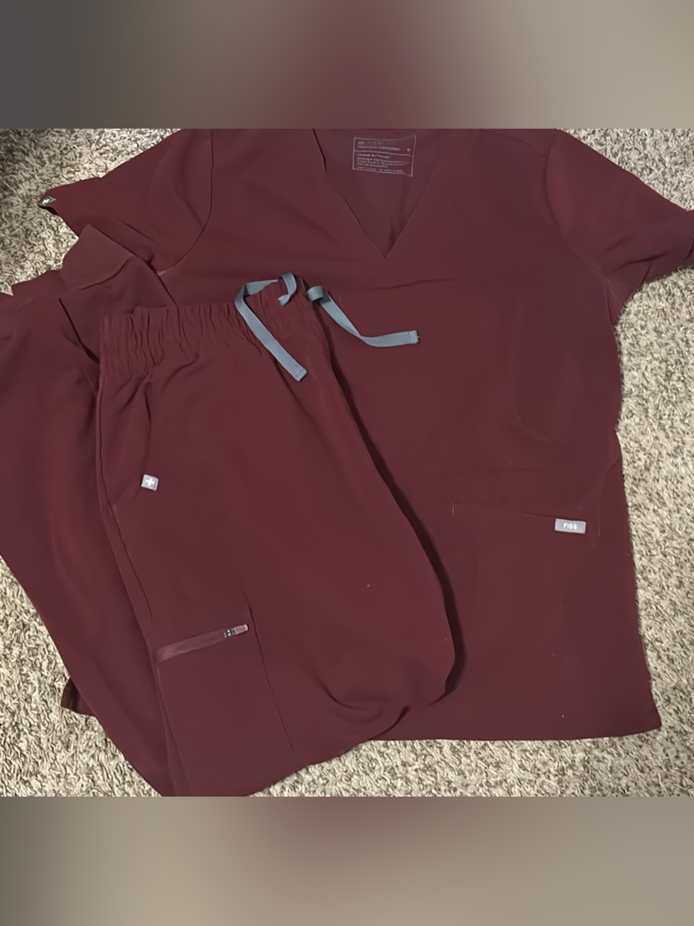 Figs Scrub set in Deep Burgundy